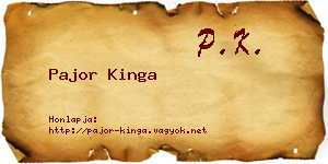 Pajor Kinga névjegykártya